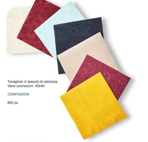 Tovagliolo Airlaid Bianco 40x40 800pz