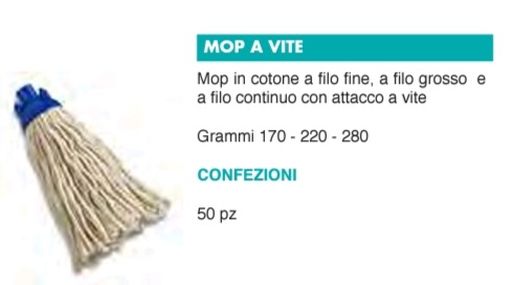Mocio Cotone Attacco a Vite