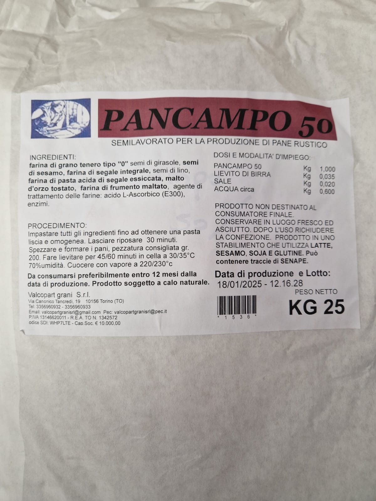 Farina Pancampo 50 25kg