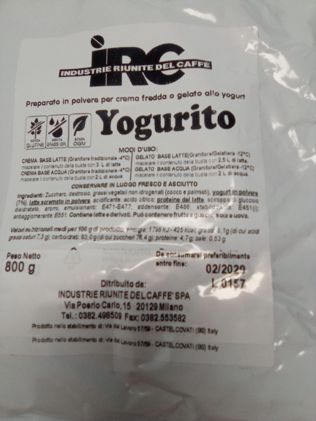 Preparato in Polvere per Crema Yogurt