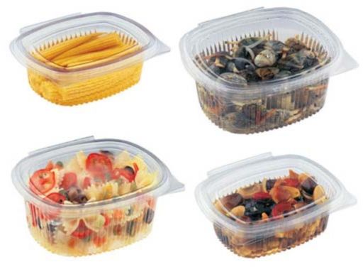 Vaschetta Ovale Plastica con Cop. 1000cc 50pz