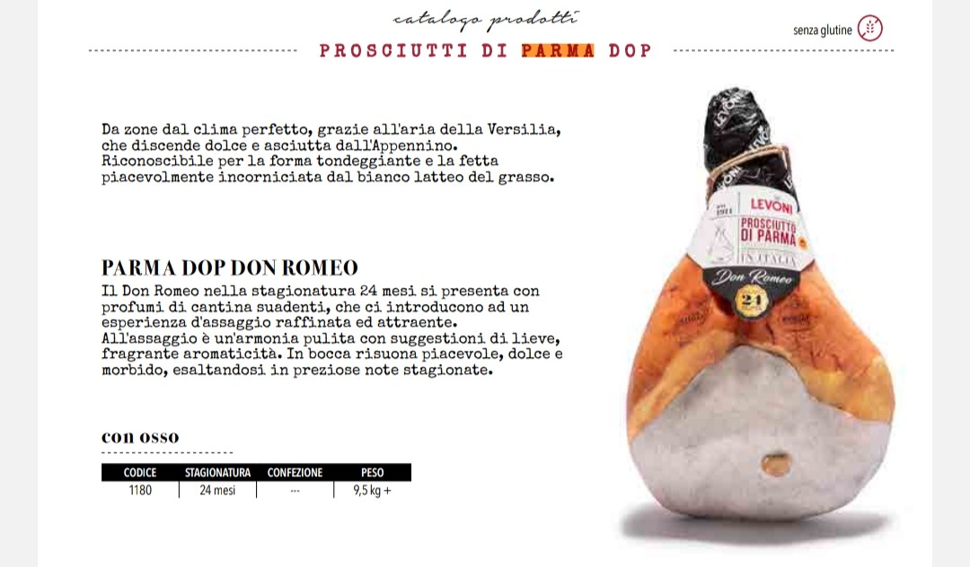 Crudo Parma Dop PROMO 14m Legato sv