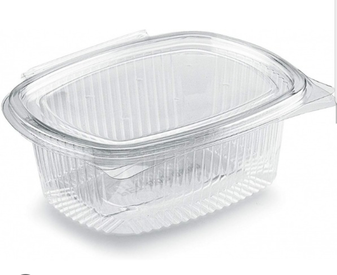 Vaschetta Ovale Plastica con Cop. 500cc 50Pz