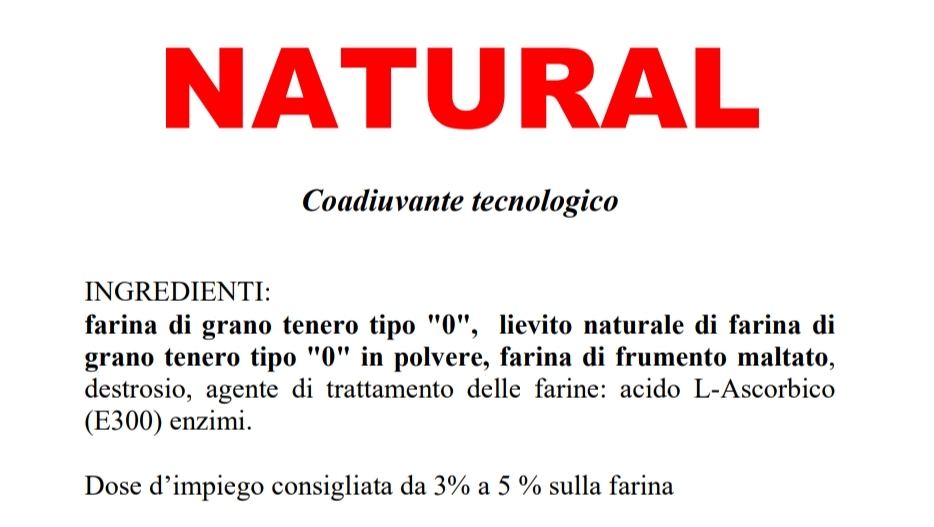 Coadiuvante Tecnologico Natural 25kg