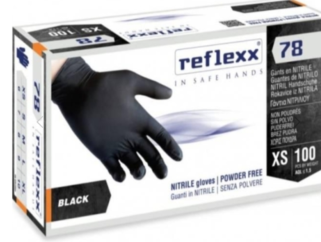 Guanti in Nitrile L Neri 1cf 100pz