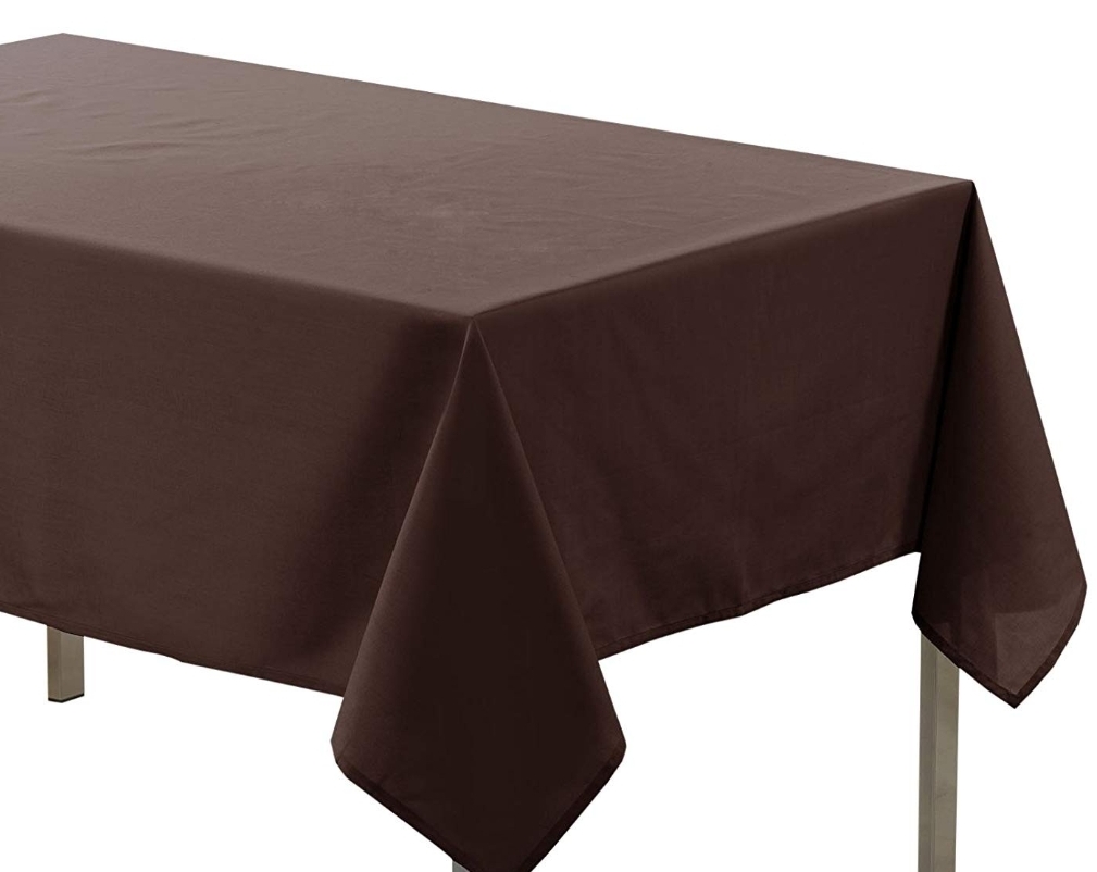 Tovaglia Politenata Marrone 100x100