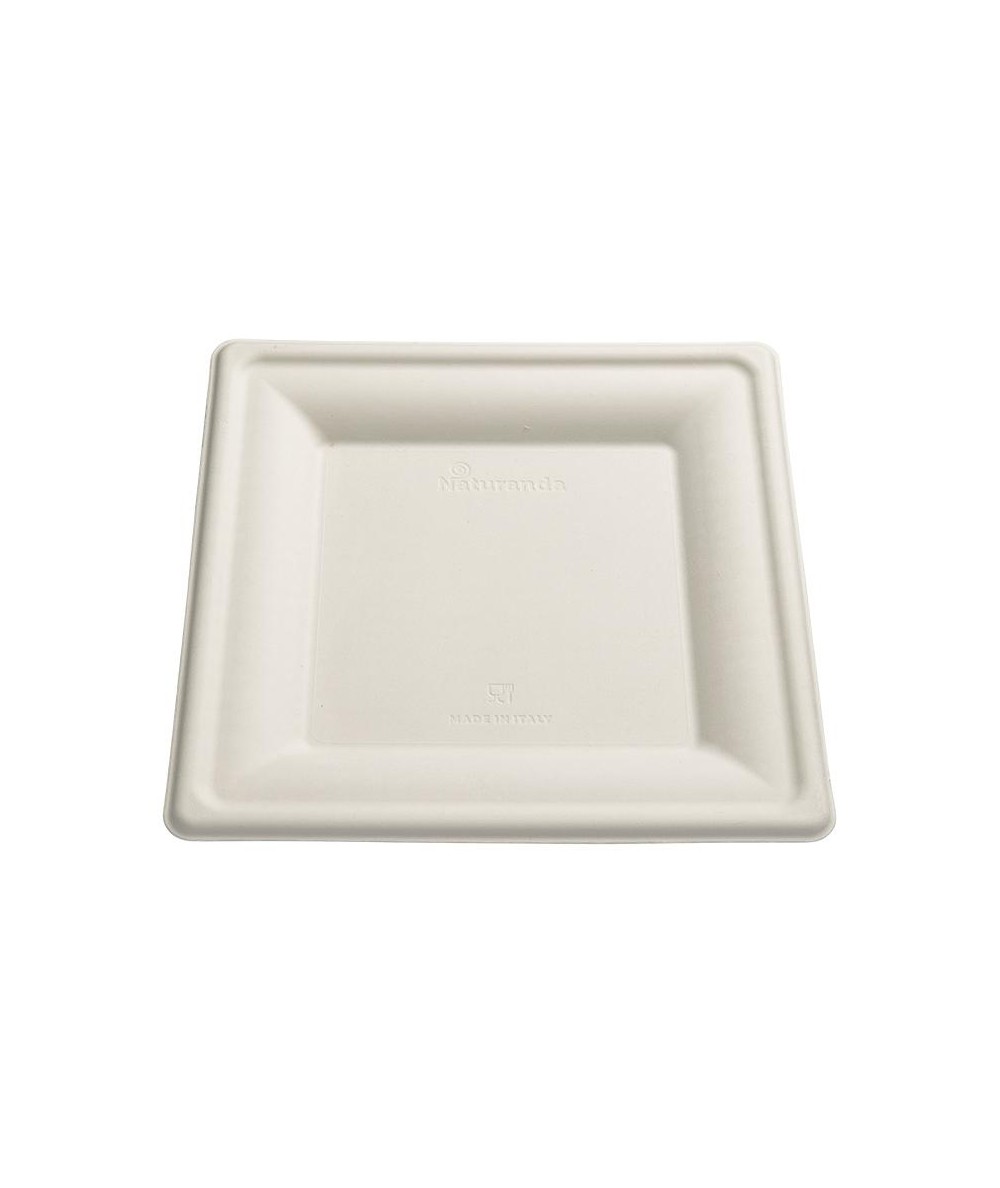 Piatto Quadrato BIO 125pz 20x20